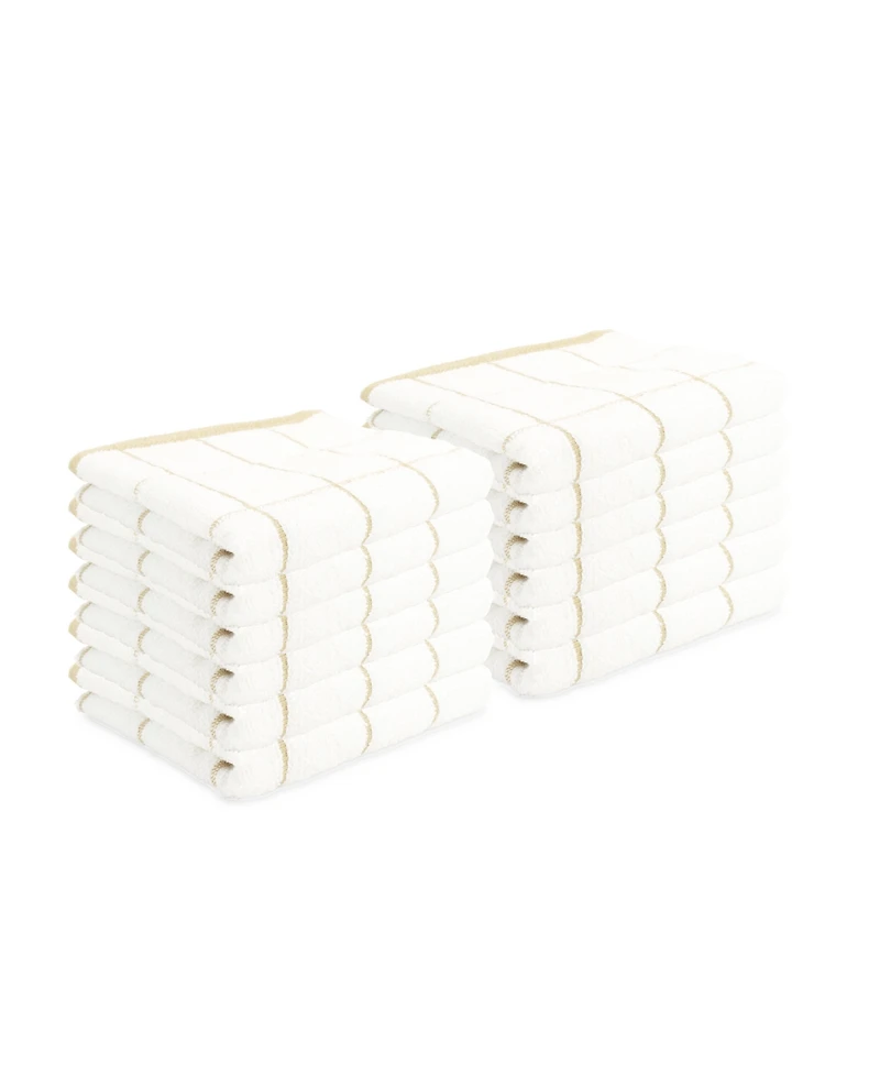 Arkwright Home Cotton Kitchen Towels (12 Pack, 15x25 in.) Windowpane Stripes