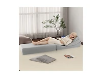 Slickblue 4-in-1 Convertible Folding Sofa Bed with High-Density Foam-Grey