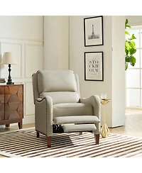 Leather Pushback Recliner chair with Adjustable Backrest for Livingroom