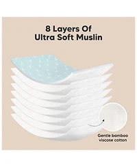 KeaBabies 5pk Softe Muslin Burp Cloths for Baby Girls and Boys, Organic Burping Babies, Clothes