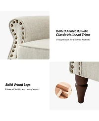Hulala Home Iuppiter Traditional Armchair with Turned Legs