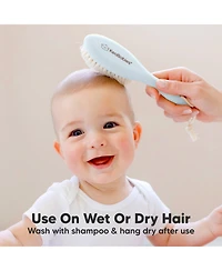 KeaBabies Baby Hair Brush, Oval Cradle Cap Soft Brush for Infant, Newborn Hairbrush Girls, Boys, Scalp