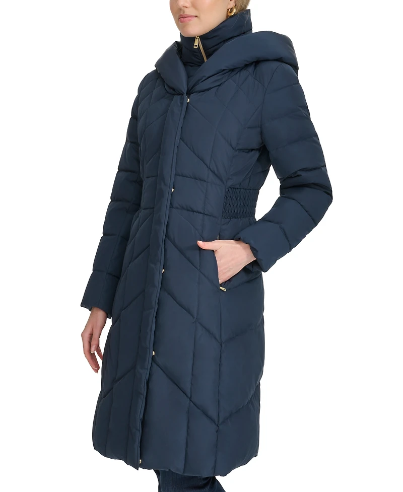 Cole Haan Women's Bibbed Hooded Puffer Coat
