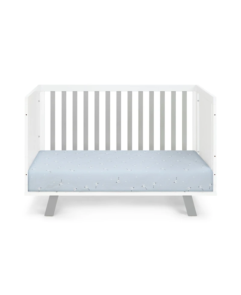 Suite Bebe Livia 3-in-1 Convertible Island Crib White/Gray