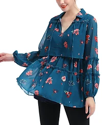 kimi + kai Maternity Floral Print Nursing Blouse