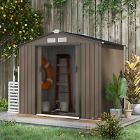 Outsunny 7' x 4' Storage Shed Garden Tool House w/ Vents Doors