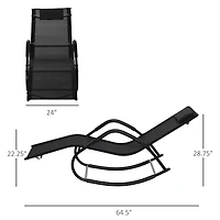 Outsunny Rocking Chair for Sunbathing, Lawn, Garden or Pool