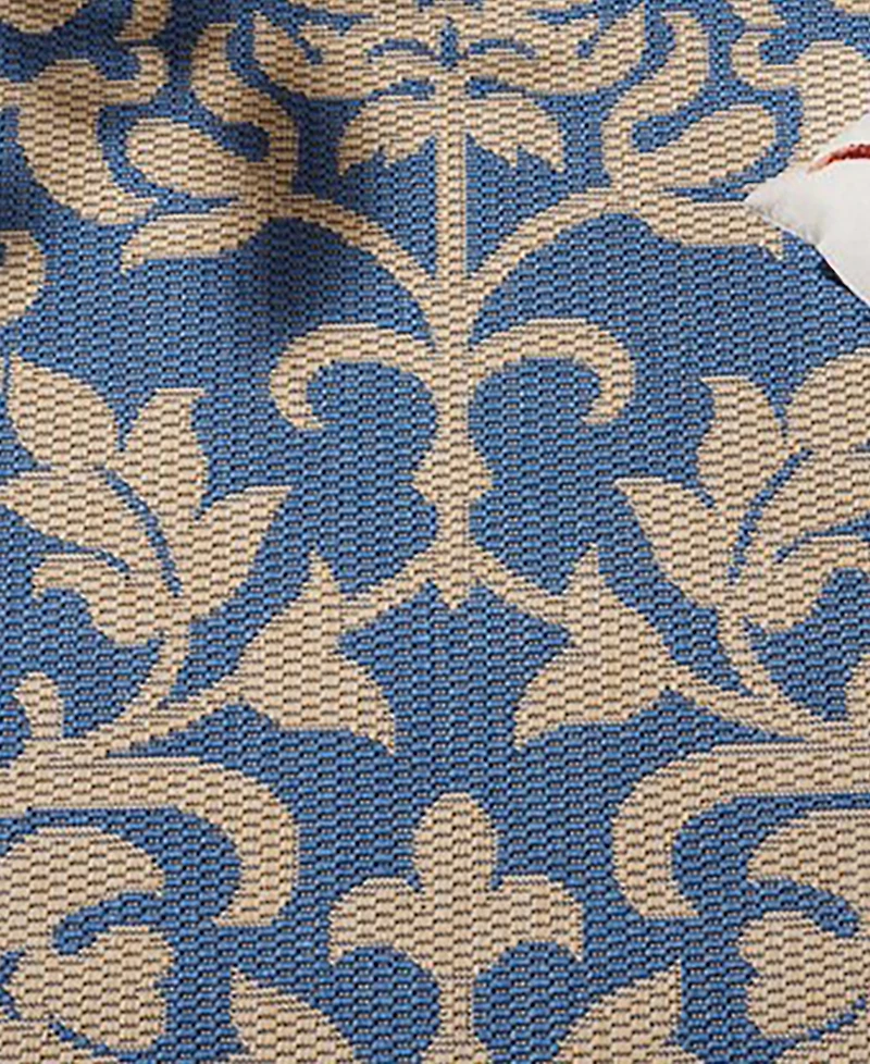 Safavieh Courtyard CY3416 Blue and Natural 5'3" x 7'7" Outdoor Area Rug