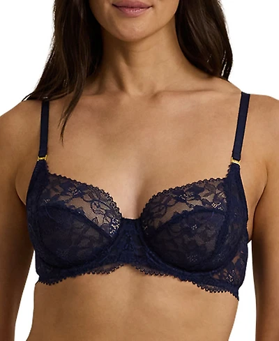 Lauren Ralph Women's Unlined Lace Full Coverage Bra