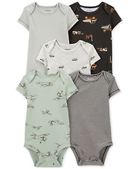 Carter's Baby Boys and Girls 5-Pc. Short Sleeve Bodysuits Set