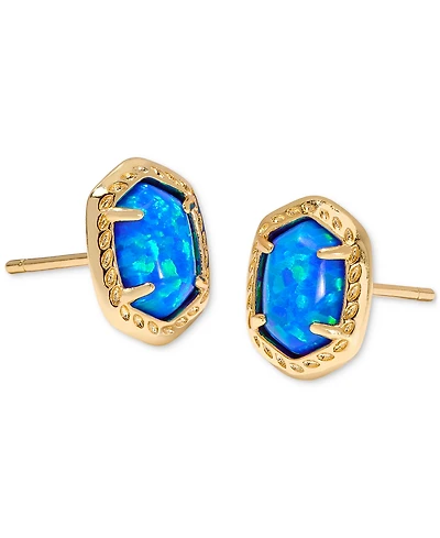 Kendra Scott 14k Gold-Plated Framed Stone Stud Earrings