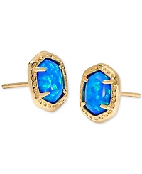 Kendra Scott 14k Gold-Plated Framed Stone Stud Earrings