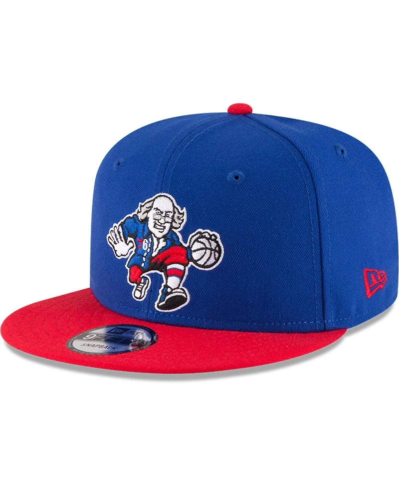 New Era Men's Royal/Red Philadelphia 76ers 2-Tone 9fifty Adjustable Snapback Hat