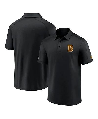 Fanatics Branded Men's Black Boston Bruins Authentic Pro Logo Polo