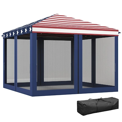 Outsunny 10' x Pop Up Canopy with 4 Removable Sidewalls,