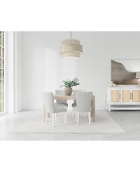 Catriona 5pc Dining Set (Rectangular Dining Table & 4 Upholstered Side Chairs), Created for Macy's