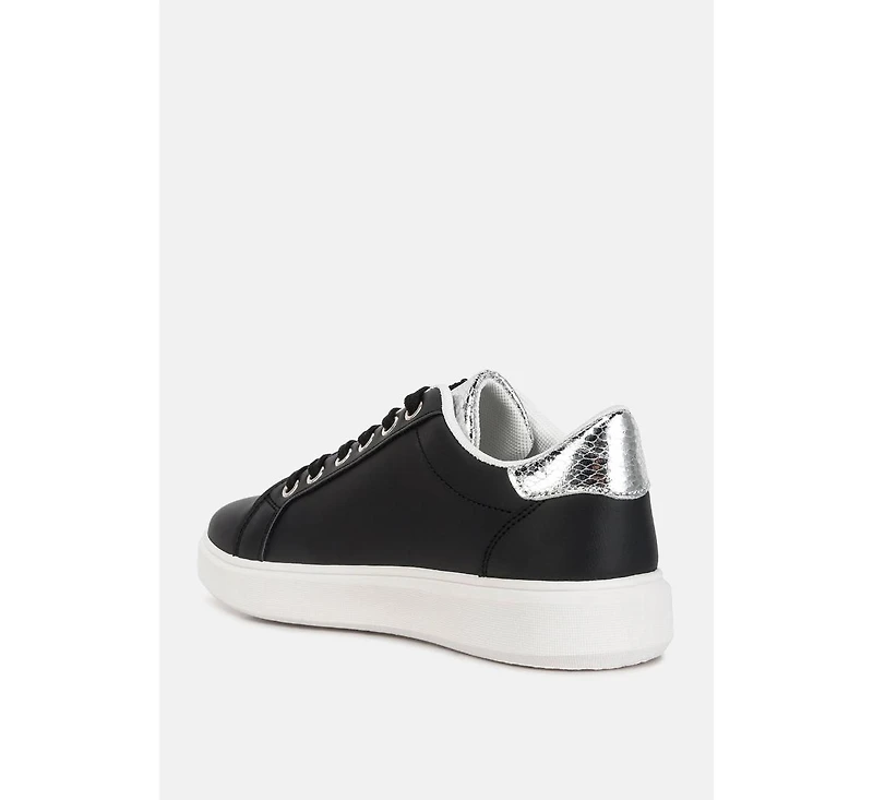 London Rag Claude Faux Leather Back Panel Detail Sneakers