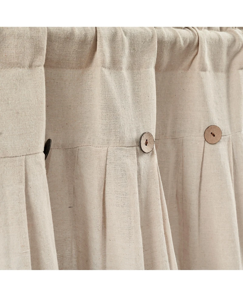 Lush Decor Linen Button Valance