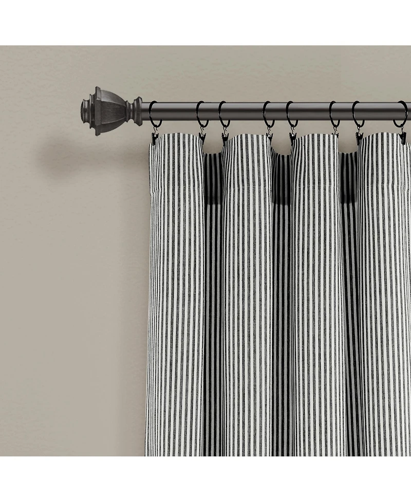 Lush Decor Vintage Stripe Yarn Dyed Cotton Window Curtain Panels