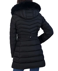 Laundry By Shelli Segal Women's Faux-Fur-Trim Hooded Puffer Coat
