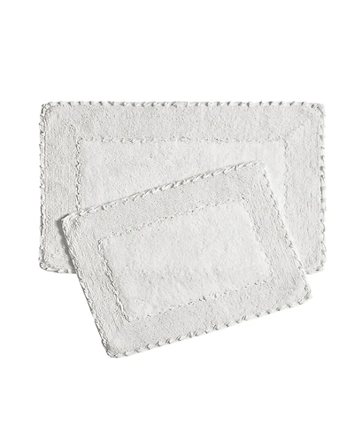 Laura Ashley Ruffle Cotton 2-Pc. Bath Rug Set