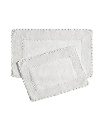 Laura Ashley Ruffle Cotton 2-Pc. Bath Rug Set