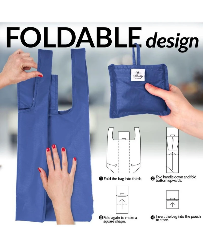 5 Pack 50 Pound Reusable Grocery Bags - With Handles