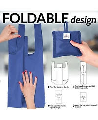 5 Pack 50 Pound Reusable Grocery Bags - With Handles