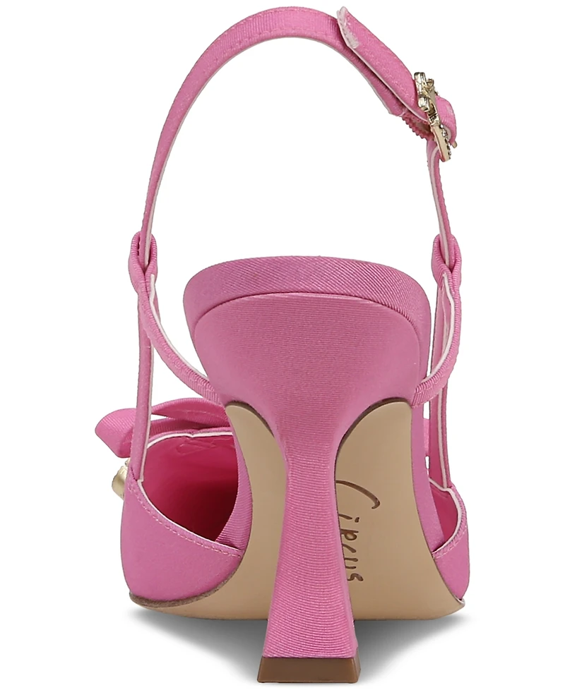 Circus Ny by Sam Edelman Women's Monica Pointed-Toe Slingback Bow Pumps