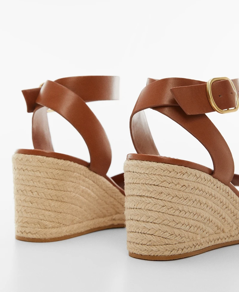 Mango Women's Wedge Buckle Sandals
