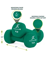 Neoprene Dumbbells, 9lbs, Set of 2