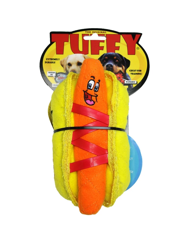 Tuffy Funny Food HotDog, 2-Pack Dog Toys