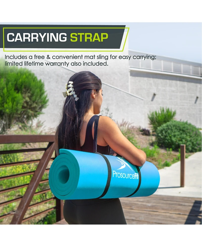ProsourceFit Extra Thick Yoga and Pilates Mat with Sling