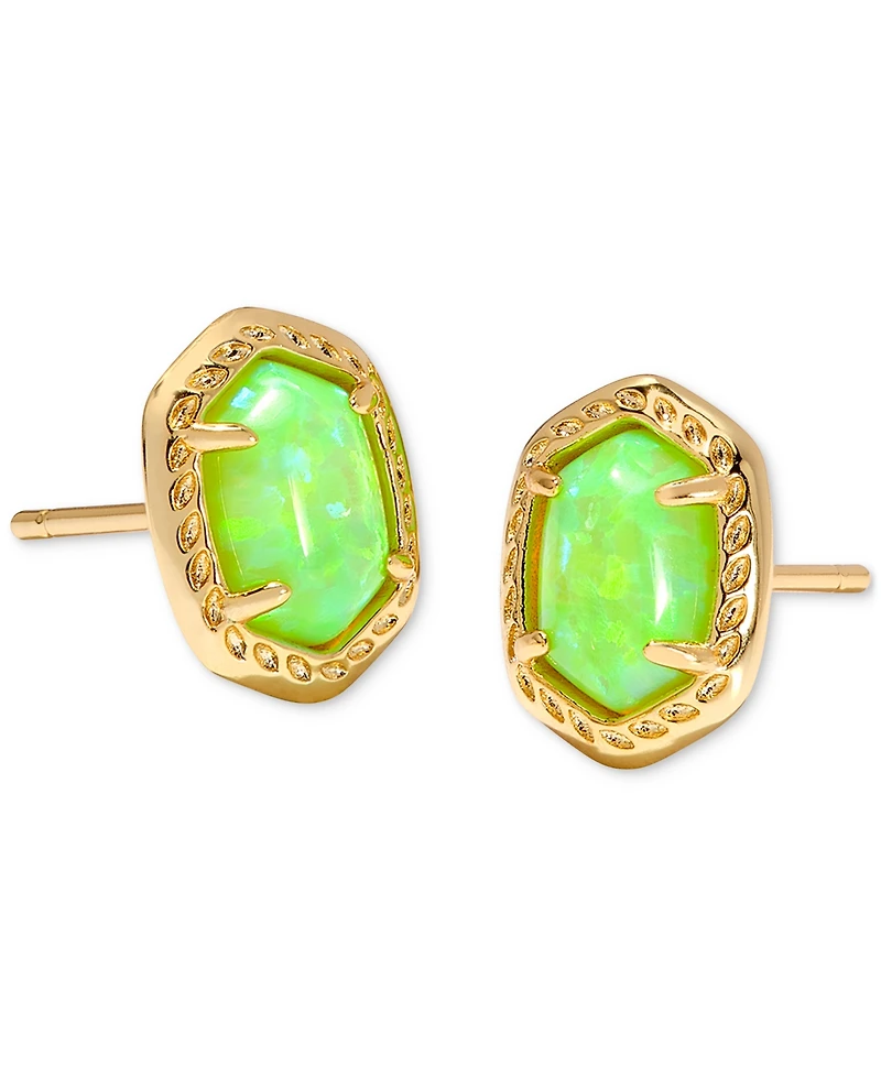 Kendra Scott 14k Gold-Plated Framed Stone Stud Earrings