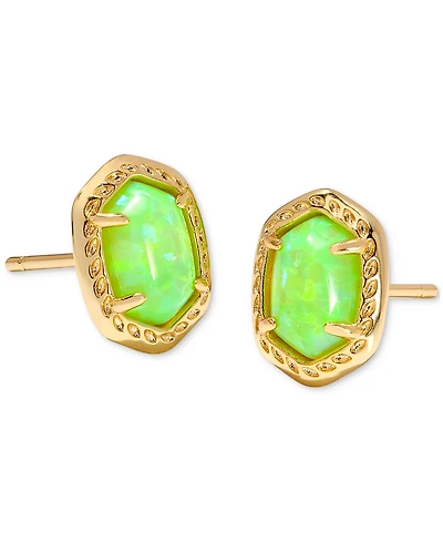 Kendra Scott 14k Gold-Plated Framed Stone Stud Earrings