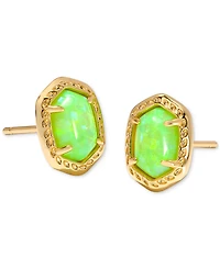 Kendra Scott 14k Gold-Plated Framed Stone Stud Earrings
