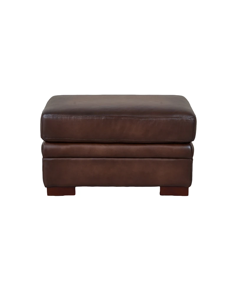 Brookfield 30" Top Grain Leather Ottoman
