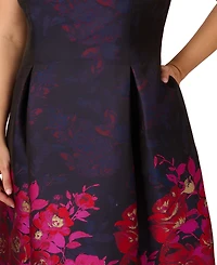 Adrianna Papell Plus Size Jacquard Fit & Flare Dress