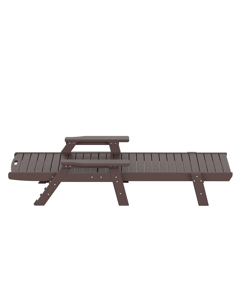 WestinTrends Adirondack Outdoor Chaise Lounge for Patio Garden Poolside (Set of 2)