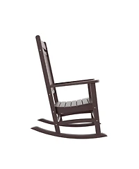 All-Weather Outdoor Patio Poly Classic Porch Rocking Chair (Set of 2)