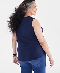 Style & Co Plus Size V-Neck Tank, Created for Macy's