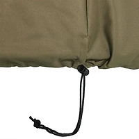 Outdoor Heavy-Duty Weather-Resistant Pvc and 300D Polyester Round Fire Pit Cover with Drawstring and Toggle Closure