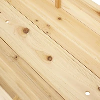 48.5-Inch Wood Raised Garden Bed - Outdoor Rectangular Elevated Planter Box with 2 Drainage Holes
