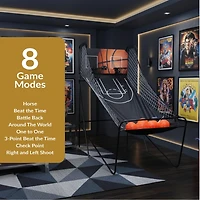 Sunnydaze Decor 81 in Folding Indoor 2-Player Arcade Basketball Game with Scorer