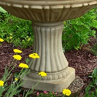 Sunnydaze Decor Classic Designer 55-Inch 3-Tier Polystone Outdoor Water Fountain - Electric Submersible Pump - Dark Brown