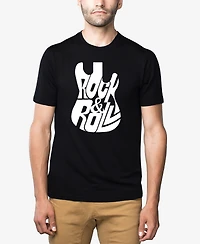 La Pop Art Rock And Roll Guitar - Men's Premium Blend Word T-Shirt