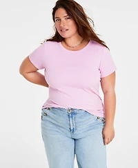 On 34th Women's Plus size Ribbed T-Shirt, Created for Macy's