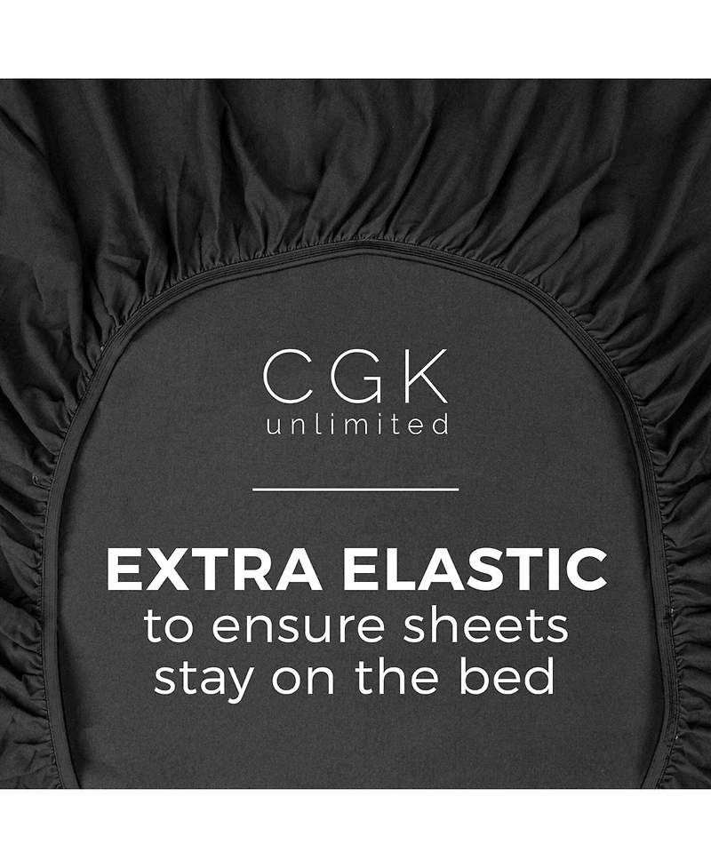 Cgk Unlimited Deep Pocket 14 - 16 Inch Microfiber Fitted Sheet Twin Extra Long