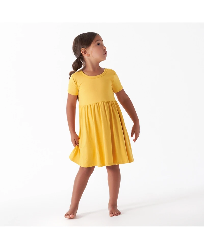 Gerber Baby Girls Midnight Floral Short Sleeve Twirl Dress