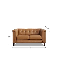 Arvo 62" Top Grain Leather Loveseat